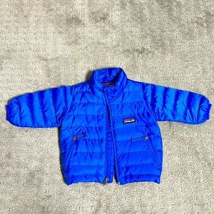 Baby Patagonia Jacket 3-6 month Blue Zip up EUC